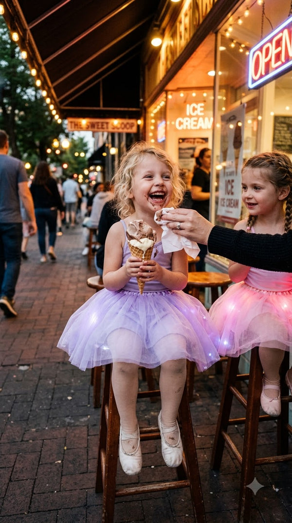 ugc girl eating melting ice cream