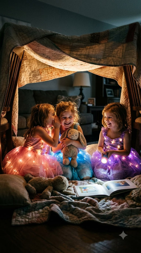 ugc girls inside blanket fort