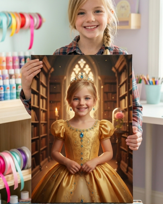 Custom Princess Portrait Canvas (Demo)